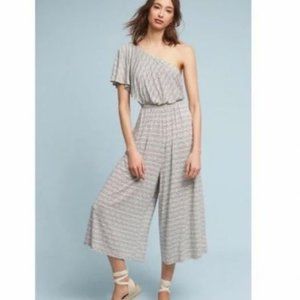 Maeve Jamie Printed One Shoulder Jumpsuit M